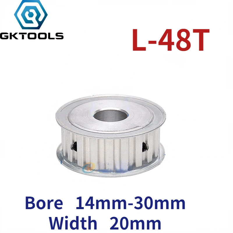 

AF type 48 Teeth two-sided flat L Timing pulley hole 14/15/16/17/18/19/20/22/24/25/28/30mm for Width 20mm