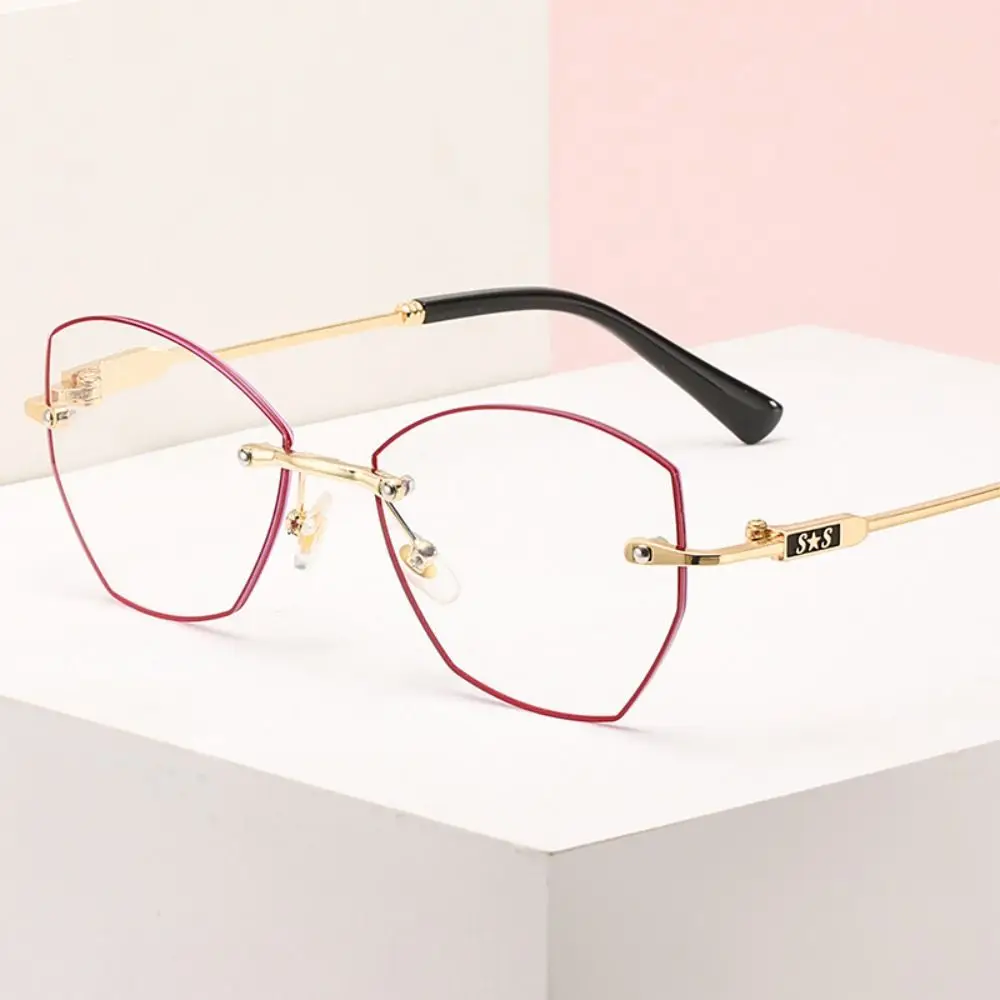 

+1.00~+4.0 Diopter Computer Goggles Anti Blue Vision Care Rimless Presbyopic Glasses Reading Glasses Diamond Cutting