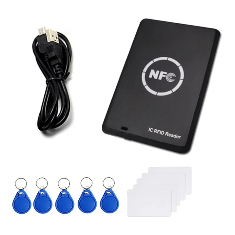

RFID Copier Duplicator Keyfob NFC Smart Card Reader Writer 13.56MHz Encrypted Programmer USB UID EM4305 Card Tag Copy