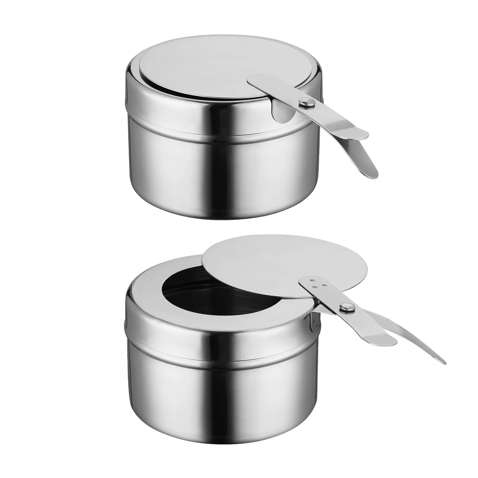 

2 Pcs Alcohol Stove Pocket Hot Pot Fuel Can Stainless Steel Holder Outdoor Buffet