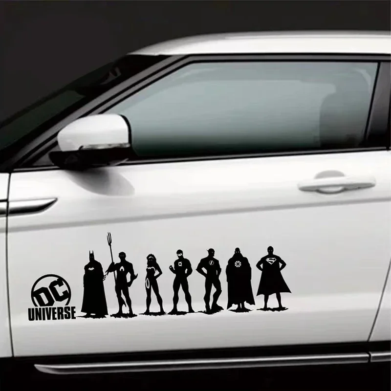

DC Justice League hero LOGO DIY reflective Bat Superman Wonder Woman car sticker, personality decoration, anime peripheral