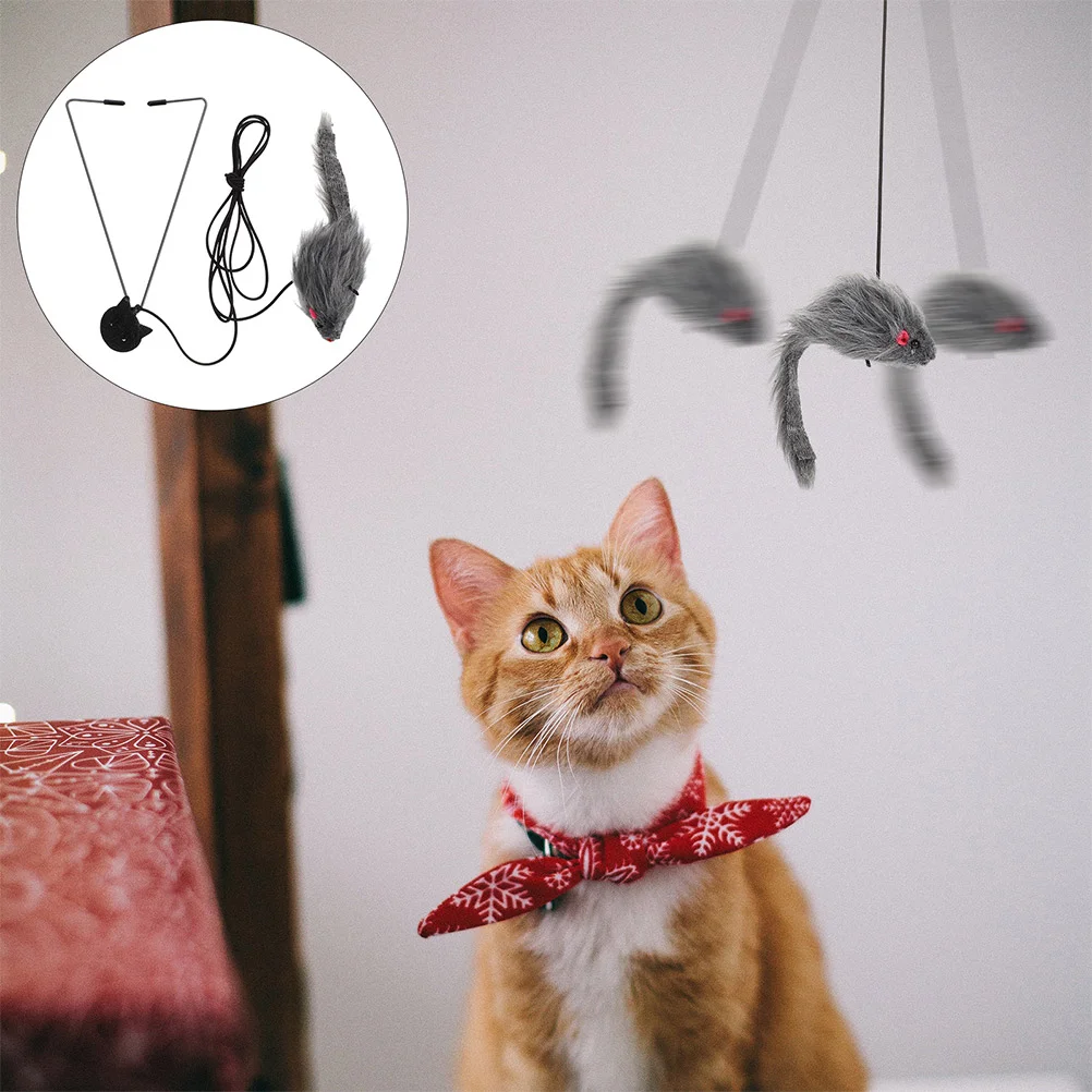 

1 Set of Hanging Teaser for Cat Adjustable Teasing Plaything for Cat Retractable Cat Toys