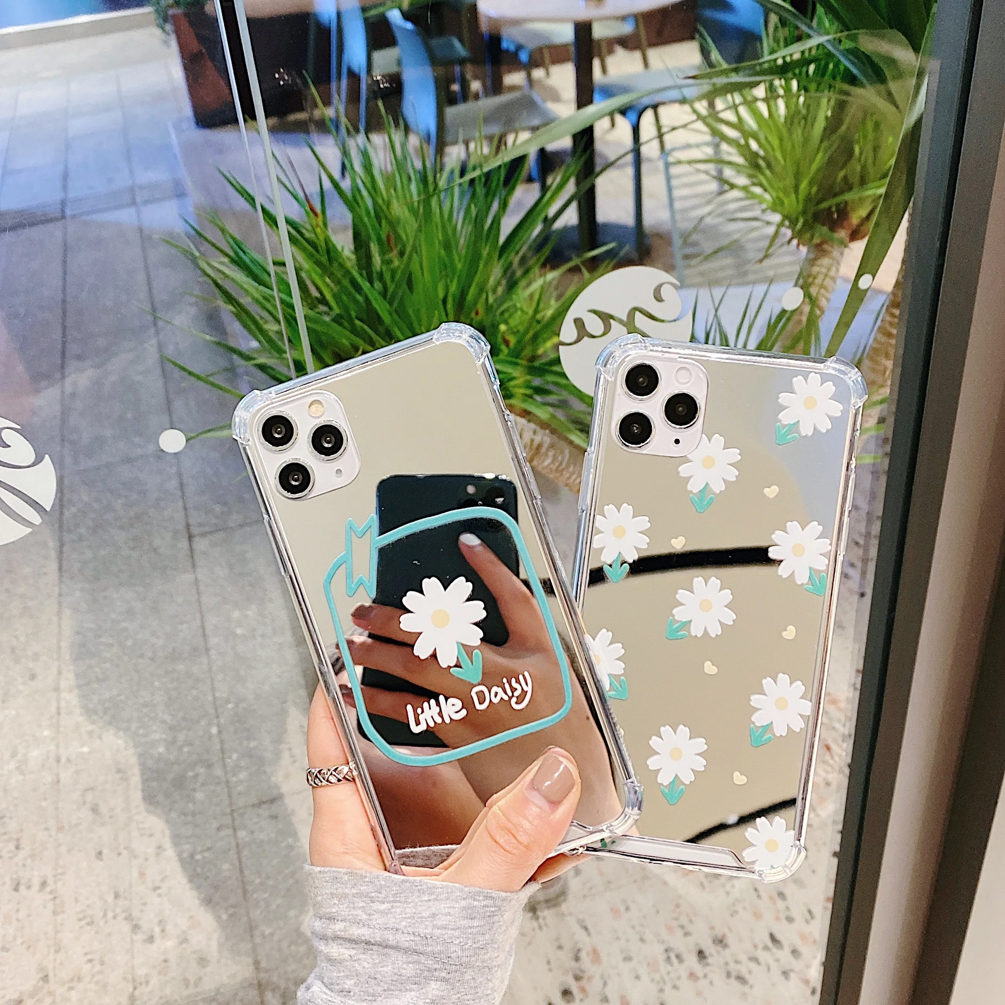 

Bandai Mirror cute little daisies Phone Case for iPhone 13 12 11 Pro Max Xs Xr X XsMax High Quality Cover