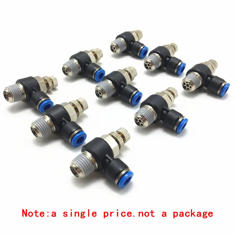 

GRLA-1/4-QS-6-RS-B 162967 GRLA-1/4-QS-8-RS-B 162968 One-way flow control valves connector fitting GRLA series