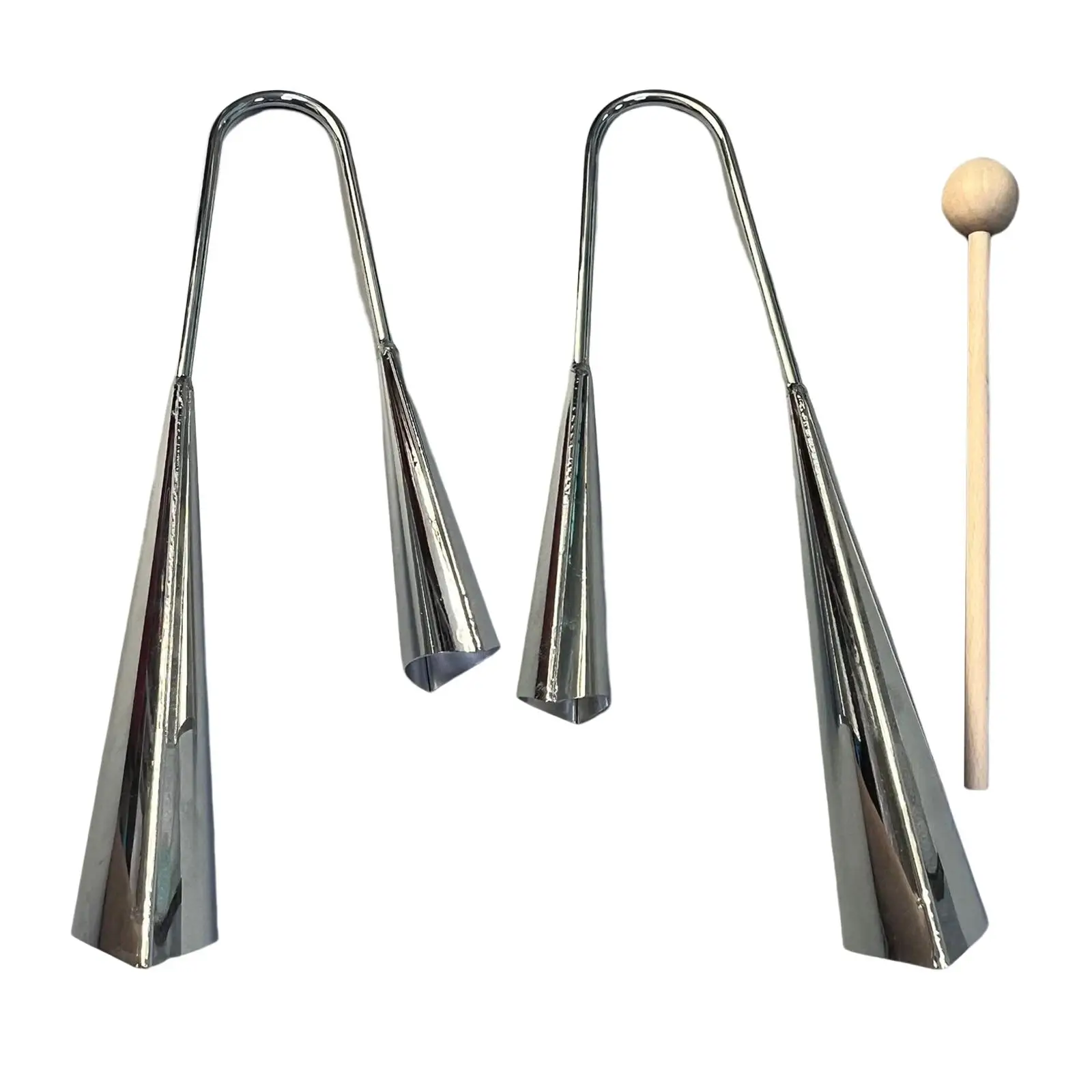 

Agogo Bell Educational Toy Two Tone for Latin Music Party Birthday Gift
