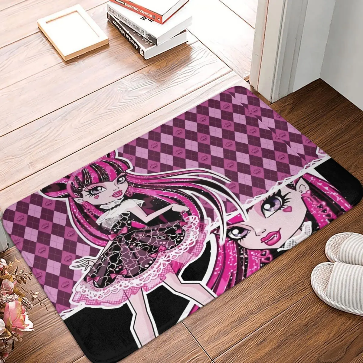 

Monster High Doll Non-slip Doormat Draculaura Living Room Bedroom Mat Prayer Carpet Indoor Modern Decor