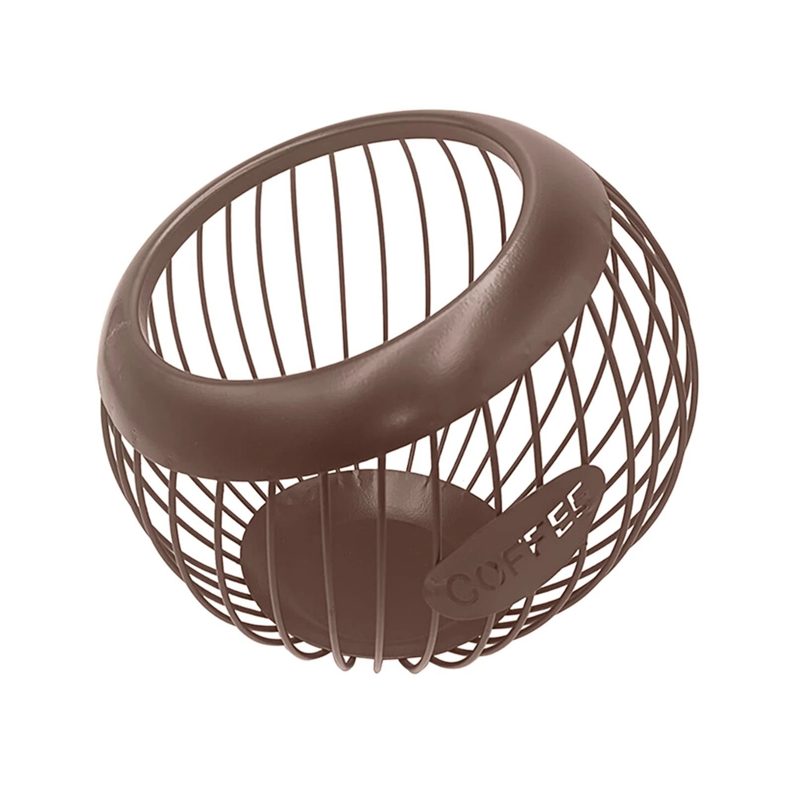 

Tabletop Iron Art Coffee Pod Holder Storage Organizer Free Standing Space Saving Universal Display Home Kitchen Large Capacity