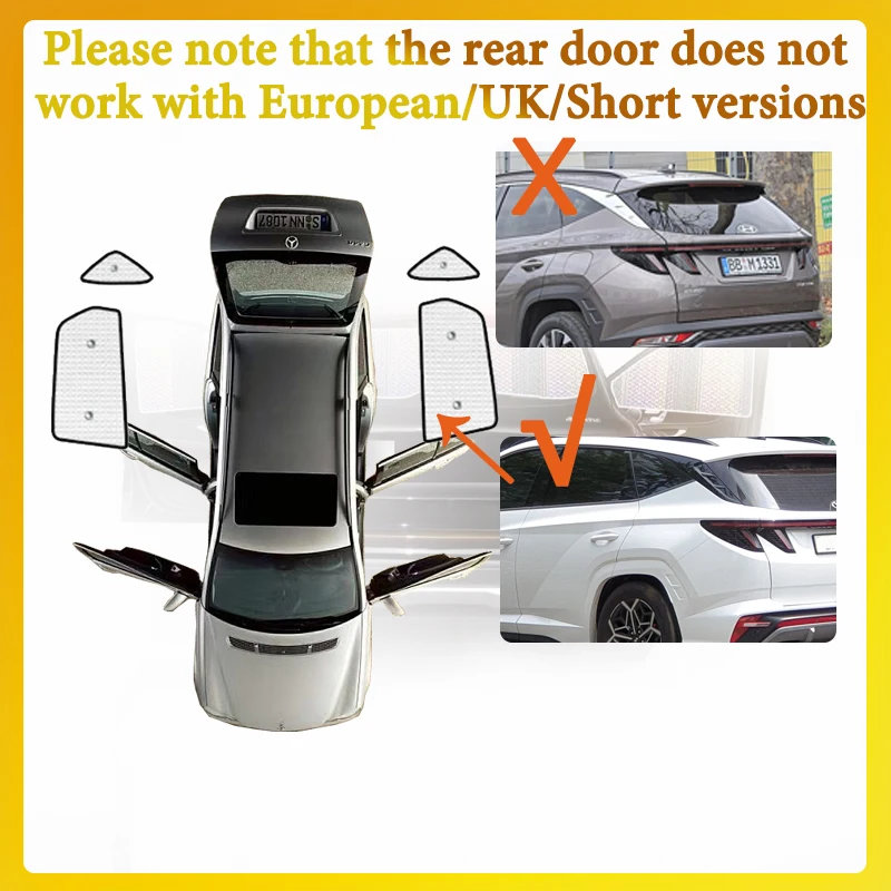 Автомобильные солнцезащитные накладки на окна для Hyundai Tucson NX4 2022 2023 2024 2025 защита