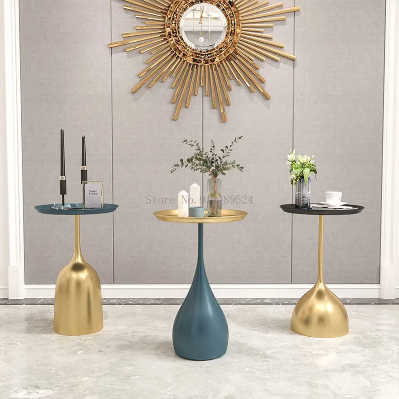 

журнальный столик Nordic Light Luxury Side Table Small Coffee Table Modern Living Room Sofa Balcony Round Table Corner Table