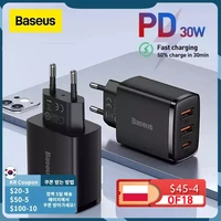 Baseus USB Type Charger 30W Portable USB Charger For iPhone Pro Max Support Type Fast Charging For Samsung Xiaomi