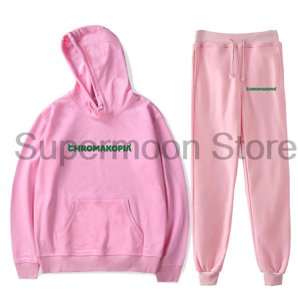 New Music Album Chromakopia Hoodies Jogger Pants Unisex Two Piece Set Sweatshirts+Sweatpants Women Men's