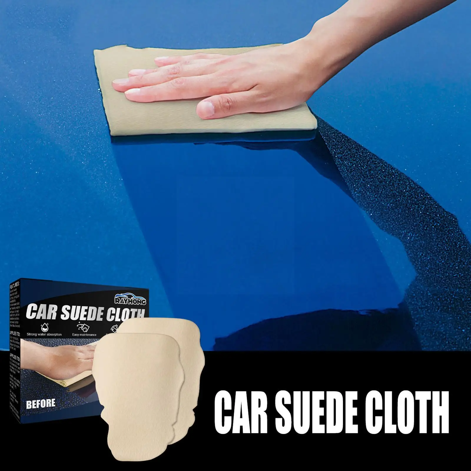 

Замшевая ткань для автомобиля, чистая ткань из натуральной кожи, автомобильный уход за автомобилем, полотенце для дома, сухая, супер впитыва...