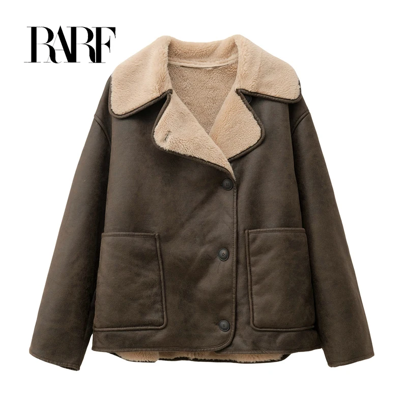 RARF 2024 Новая коллекция осень/зима для женщин Двухсторонняя куртка с длинными