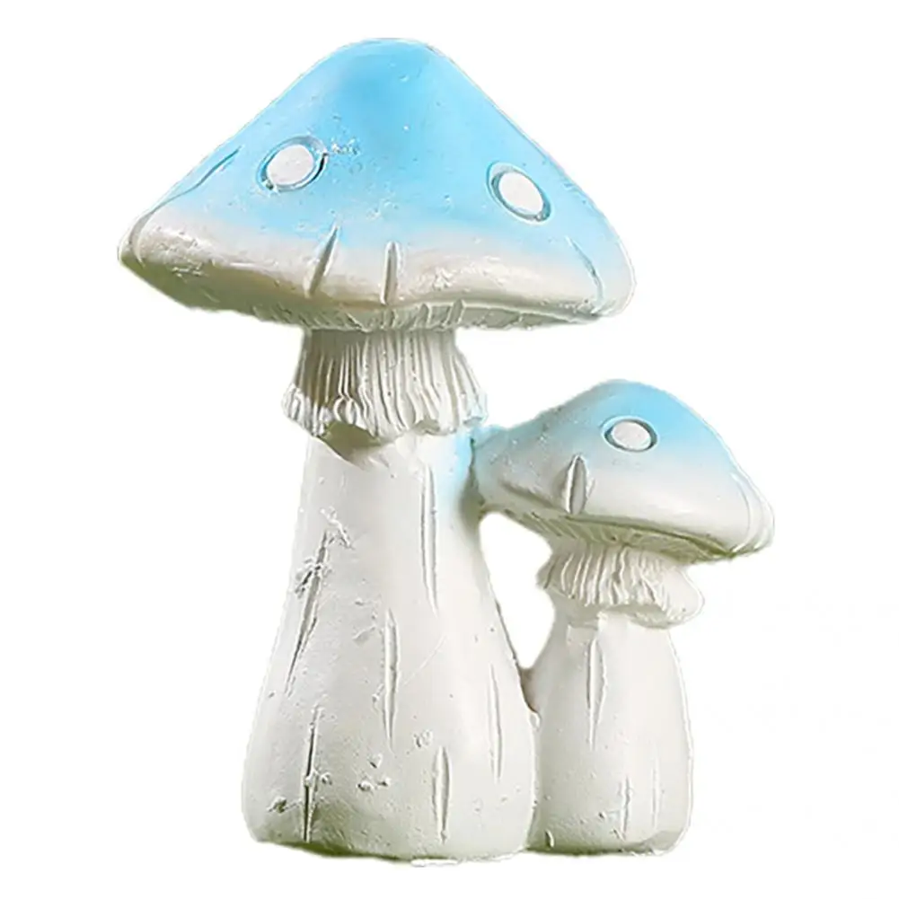 

Mushroom Figurine Multipurpose Durable Mini Artificial Mushroom Statue Garden Figurine Resin Desktop Ornament for Household