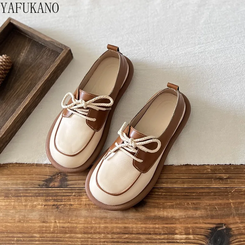 

Ретро-обувь в литературном стиле Mori Girl на плоской подошве, повседневные туфли в студенческом стиле, маленькие кожаные туфли в британском стиле