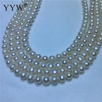 cultured round freshwater pearl beads jewelry making beads bulk beads bulk bead 2022 new fashion diy white 8 9mm sold per