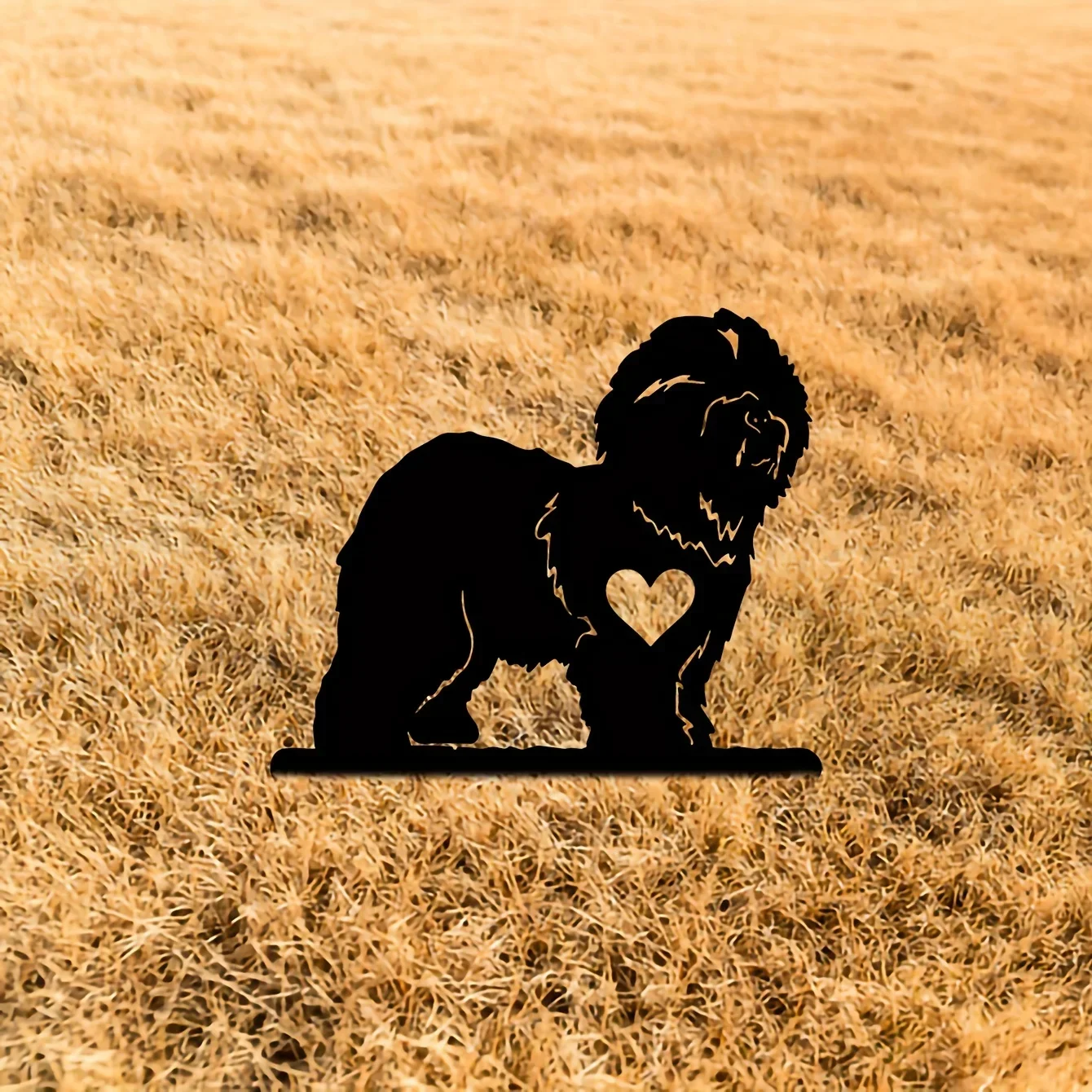 Художественный Железный Силуэт Декоративный Садовый Кол - Яркий Дизайн Бульдога