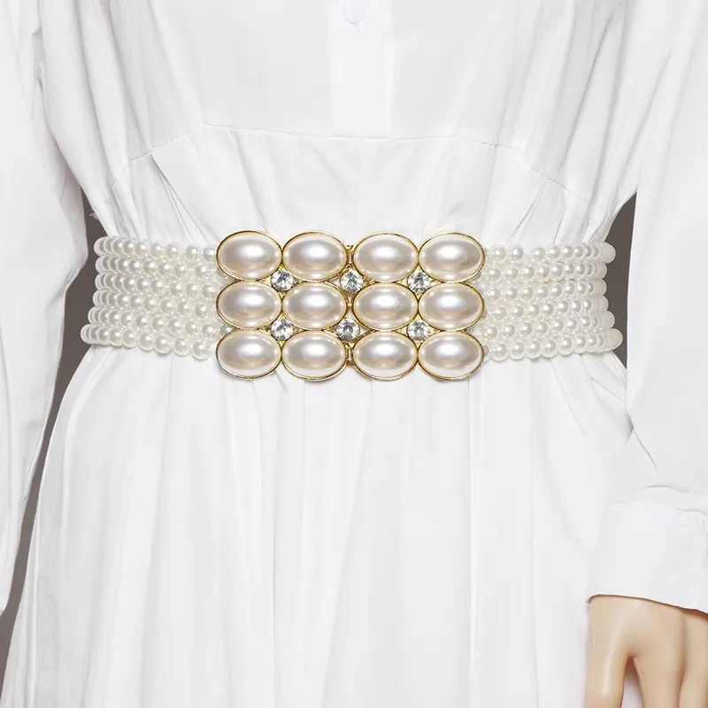 Женский модный эластичный жемчужный вязаный корсет женское пальто с поясом