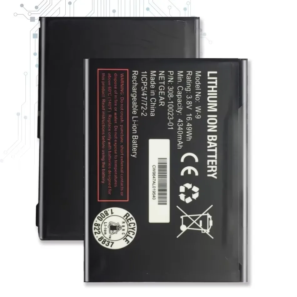 Литиевая аккумуляторная батарея W9 для беспроводного маршрутизатора Netgear Sierra Aircard