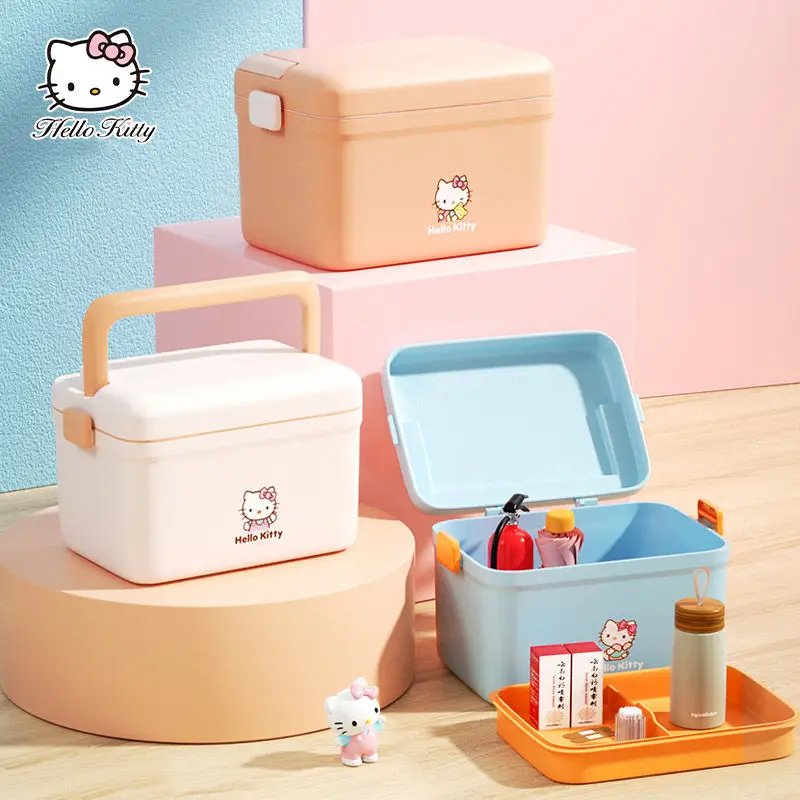 

Hello Kitty Sanrios Series Anime Kawaii Car Cartoon Storage Box Storage Box Cute Multifunction Car Trunk Storage Box