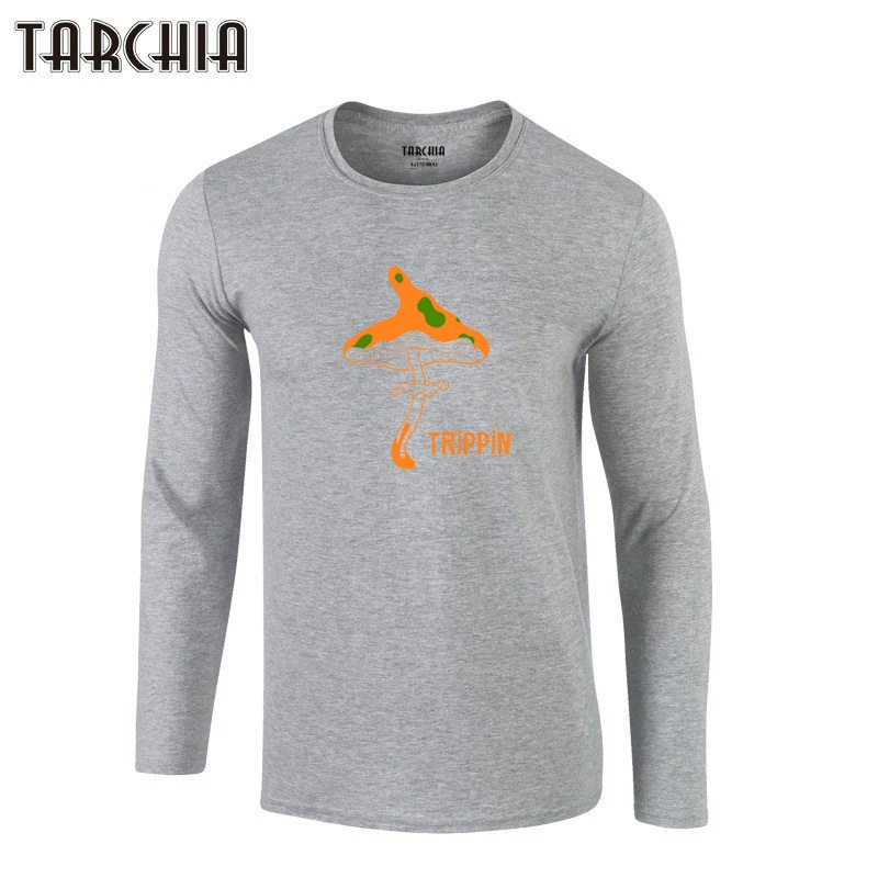 

Новинка 2023, модная футболка TARCHIA, пуловер, крутые футболки, мужская футболка с длинным рукавом Trippin, дешевая футболка из 100% хлопка, телефон оверсайз