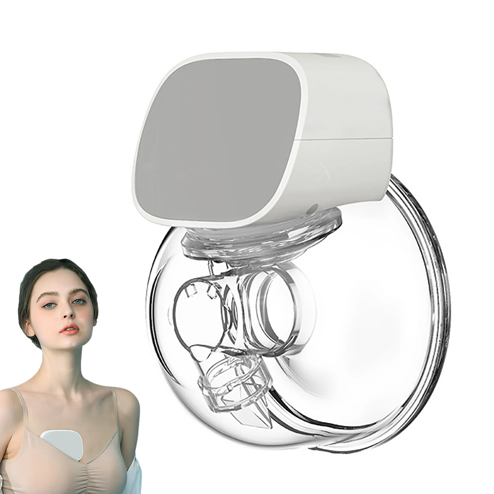 

Wearable Breast Pump Wearable Breast Pump With Low Noise Hands Free Breast Pumps With LCD Display Rechargeable Milk Extractor
