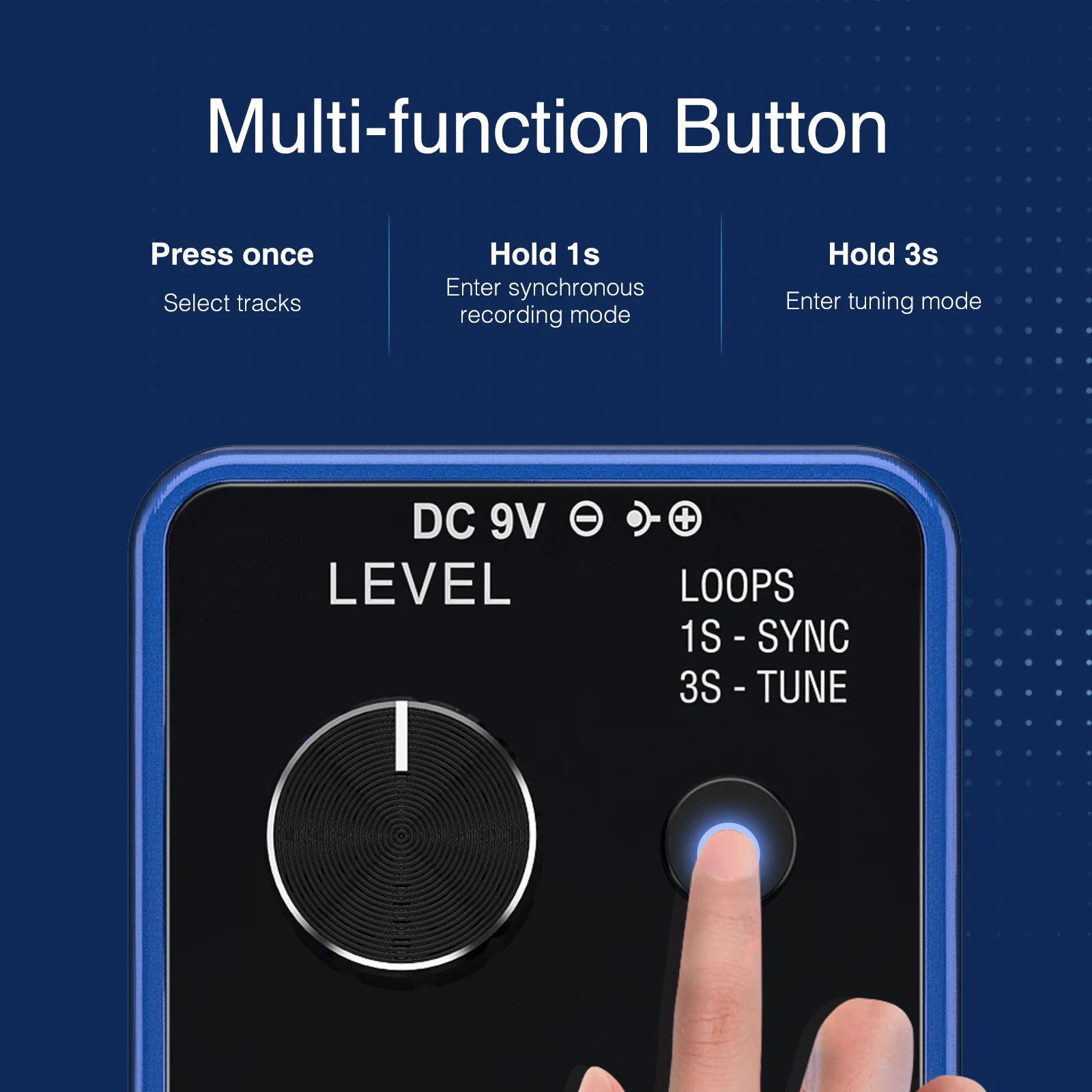 Lekato педаль петлителя Guitar Electric Multi Effect Гитарный процессор Digital Music 3 Wave Slot на 6 минут