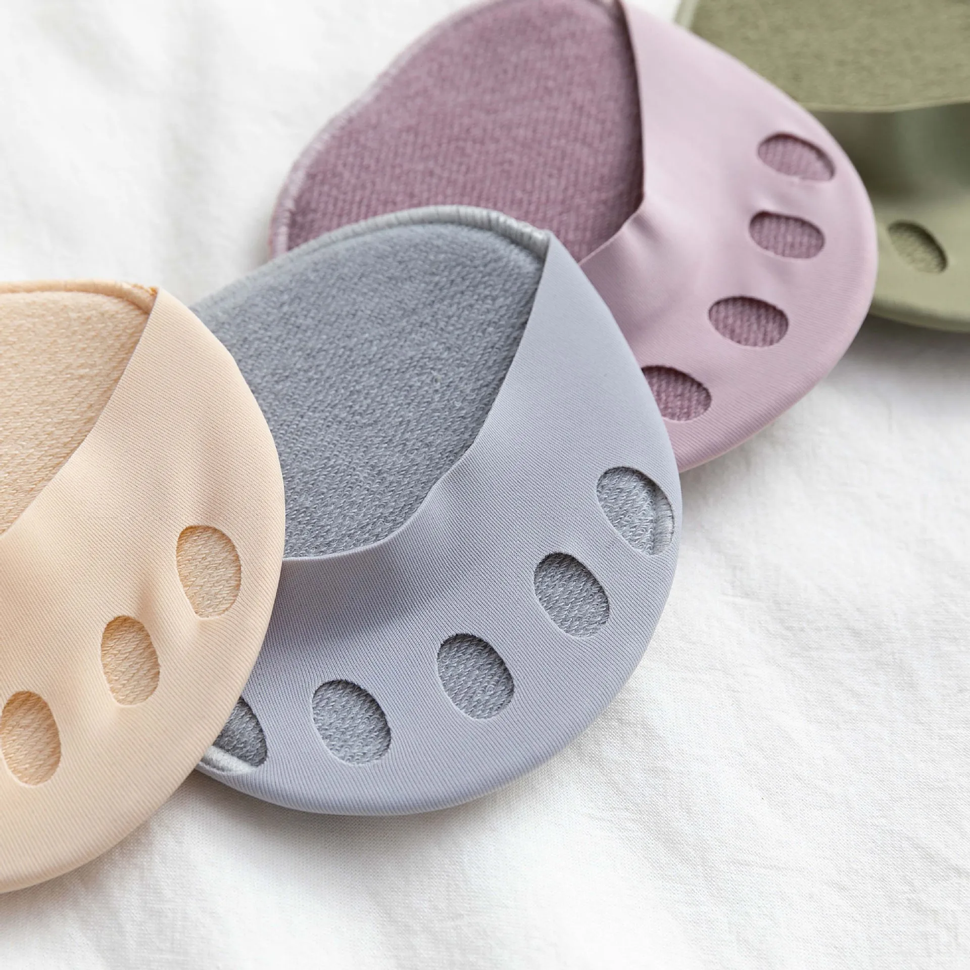 3 Pairs Open Toe Socks Women Set Sponge Pads for High Heel Shoes Soft Socks Forefoot Insole Five Fingers Socks Summer Sock Liner