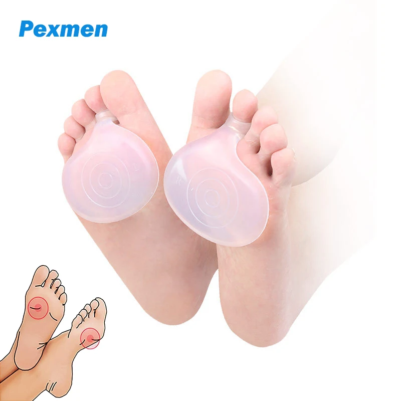 Pexmen 2Pcs Metatarsal Pads Ball of Foot Cushions for Pain Relief from Metatarsalgia Morton’s Neuroma and Metatarsal Fractures