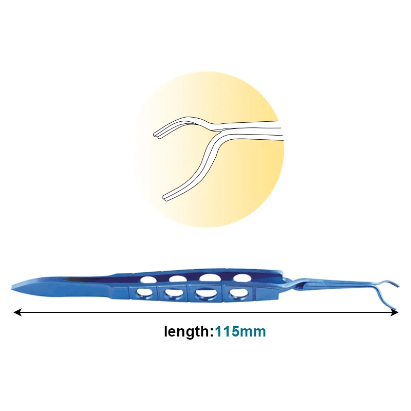 

1pcs Eye Tweezers Landers Vitrectomy Lens Forceps Titanium Alloy Ophthalmic Surgical Instrument