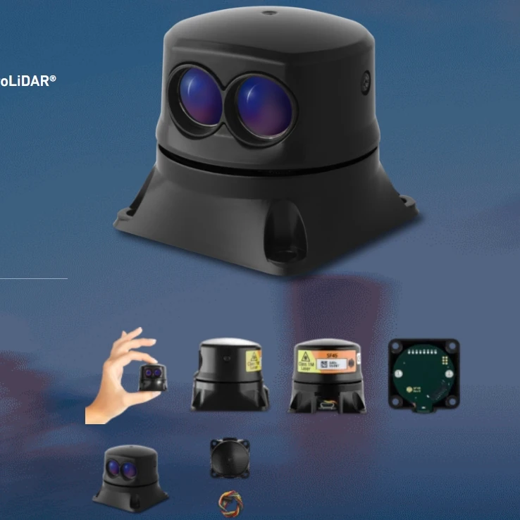 Фото Лазерный датчик расстояния Lightware SF45B (SF45/B) с дальностью обнаружения 50 метров, ультракомпактный сканирующий LiDAR. №3