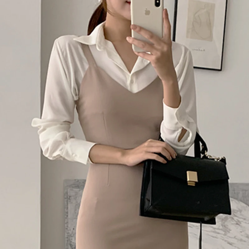 Женская шифоновая блузка элегантная повседневная рубашка с длинным рукавом в