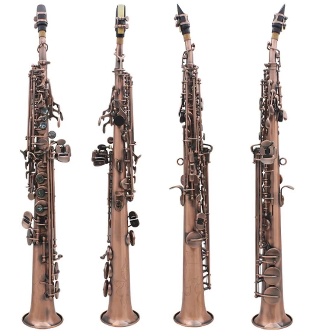 SLADE Brass прямой Саксофон сопрано Professional Bb B Flat Sax Saxfone натуральный корпус вырезанный