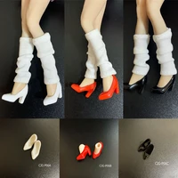 cjg p06 112 scale female blackwhitered high heeled shoes fit for 6 figure action model doll body accessories