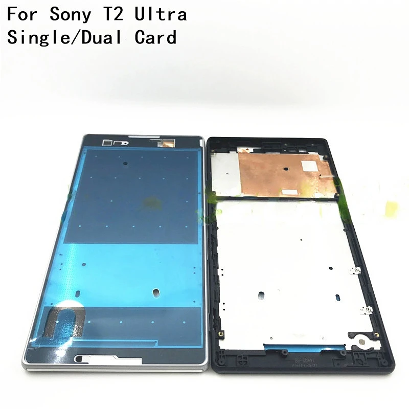 

New Original 6.0 inches For Sony Xperia T2 Ultra XM50H D5322 Middle Frame Plate Front Bezel Housing +Adhesive