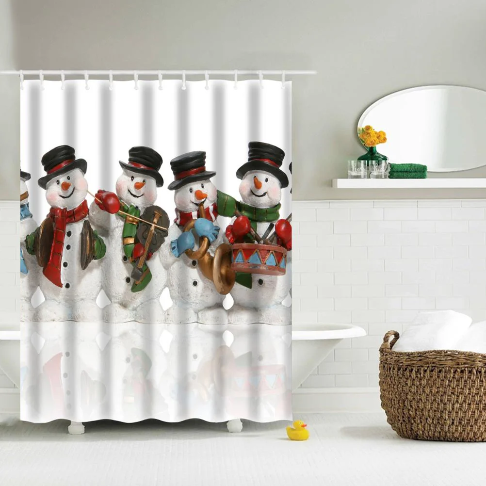 

1PC 3D Mildewproof Dampproof Curtain Theme Bathtub Curtain with Rings