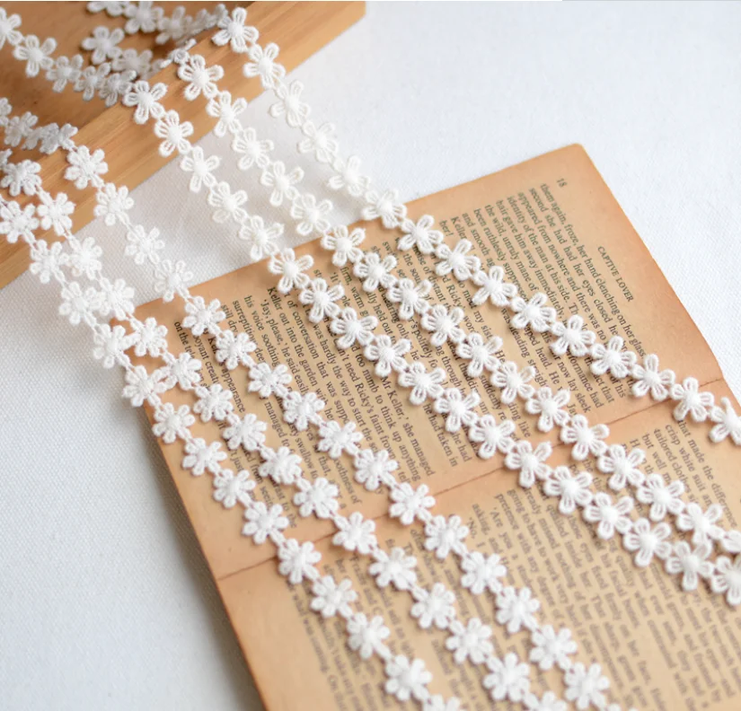 3 метра Высококачественная хлопковая бежевая кружевная ткань национальный тренд