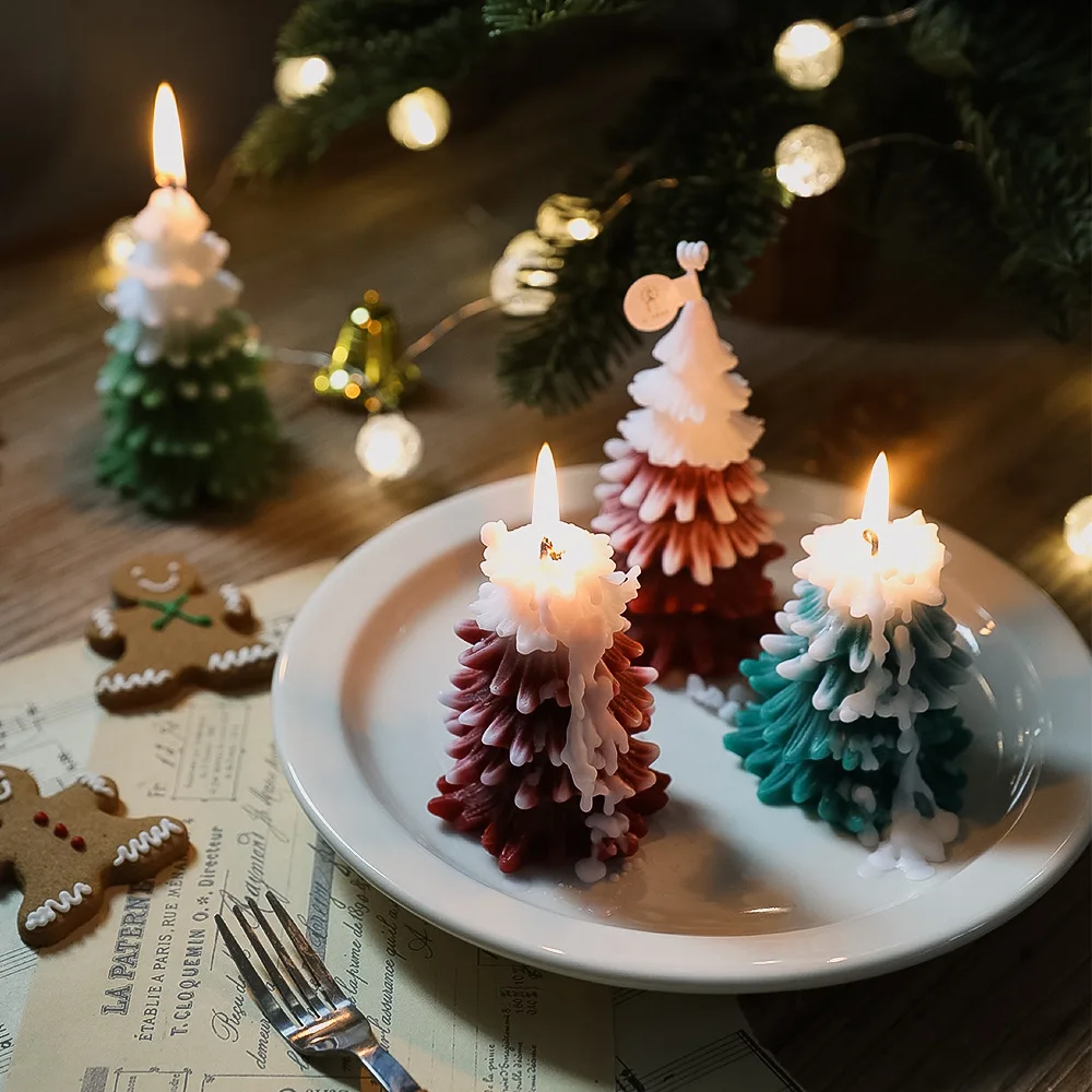 

Christmas Tree Scented Candle Love Cactus Festive Home Decoration Aromatherapy Ornaments Gifts
