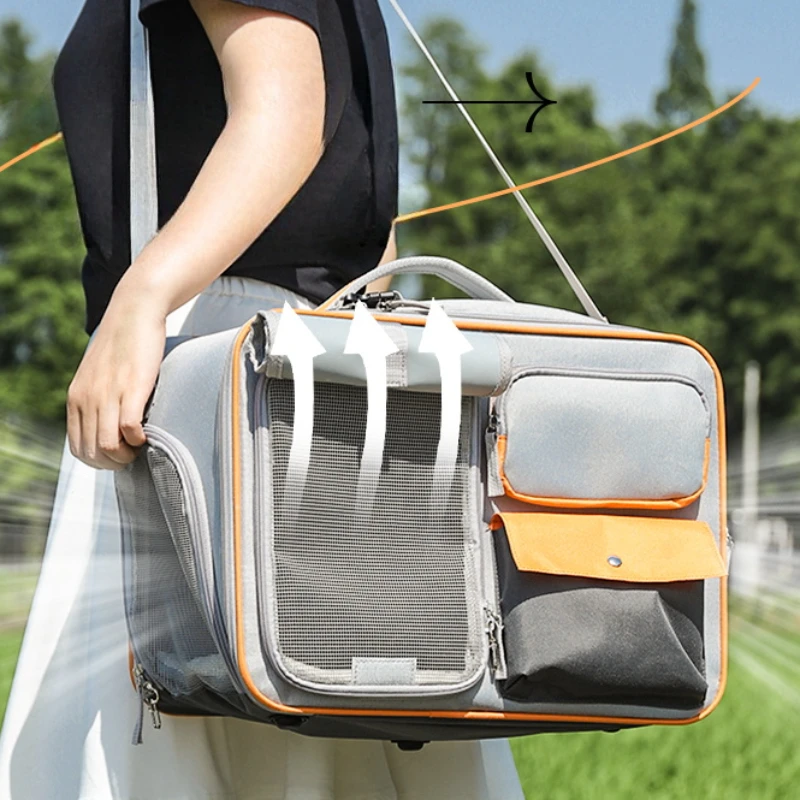 Портативная сумка для кошек вместительный дышащий рюкзак на колесиках домашних