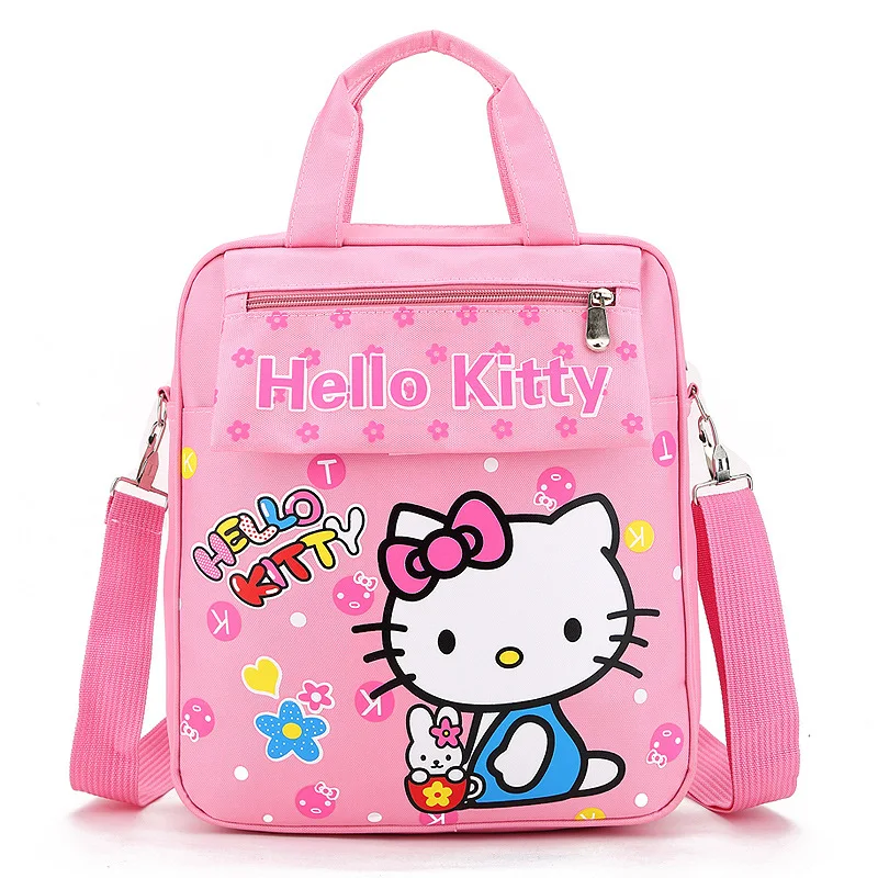 

Sanrio, милая Женская нейлоновая Портативная сумка-мессенджер Hello Kitty через плечо с принтом детская сумка-рюкзак в подарок