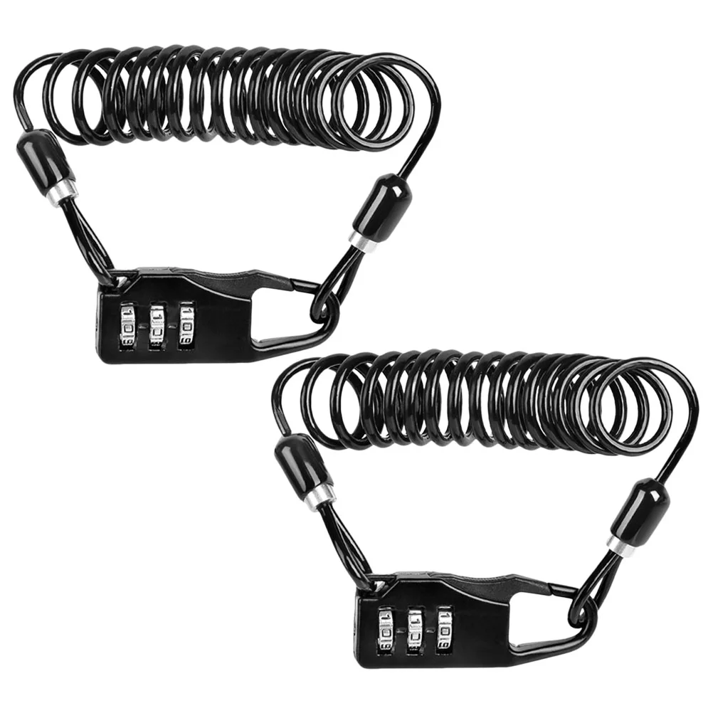 2 шт. велосипедный тросовый замок кодовый 3-цифровой пароль защитный