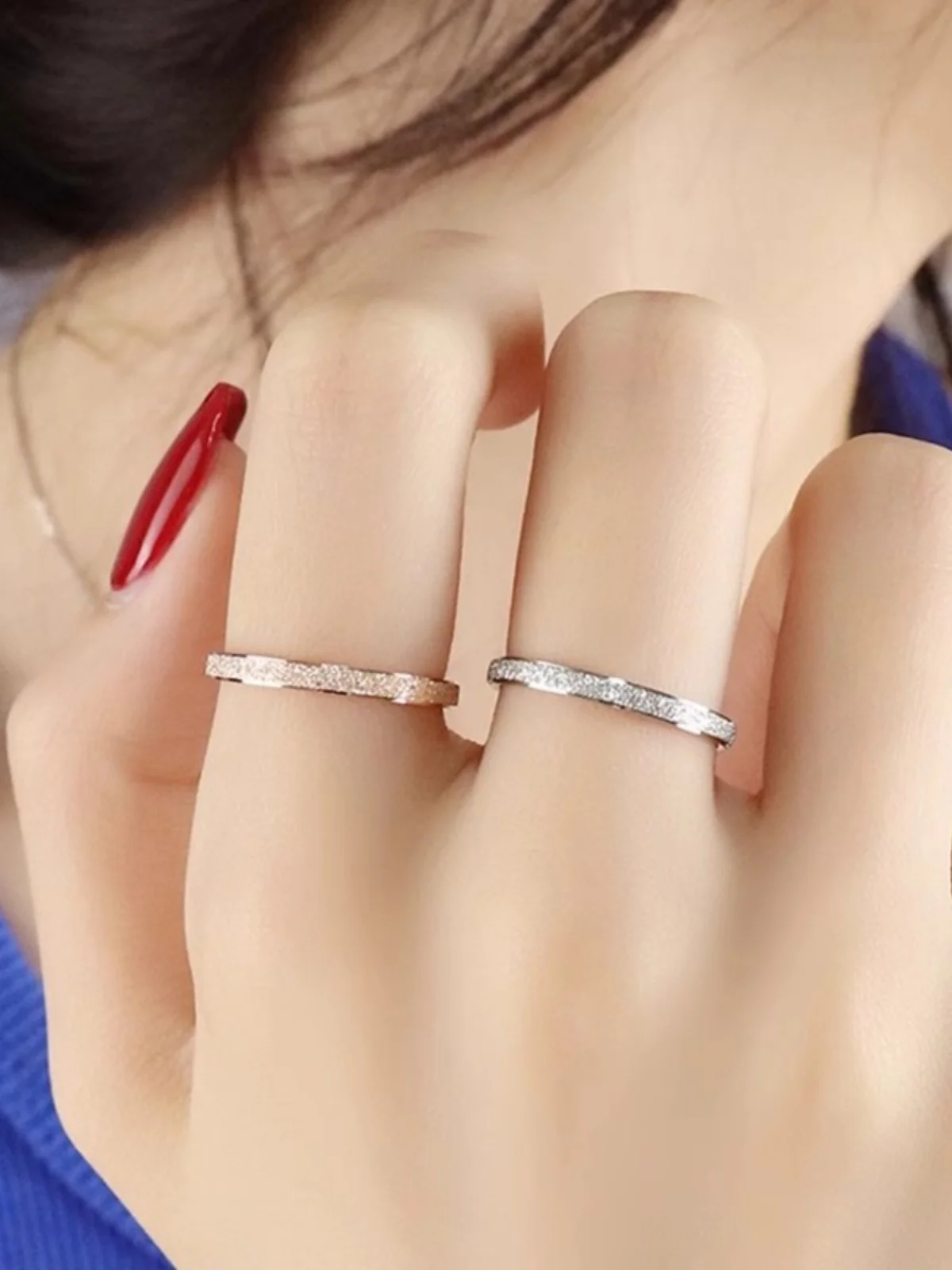 Сломанное серебряное простое кольцо-браслет для женщин не выцветающий свет