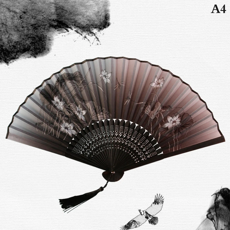 

Складной веер, шелк, многоцветный