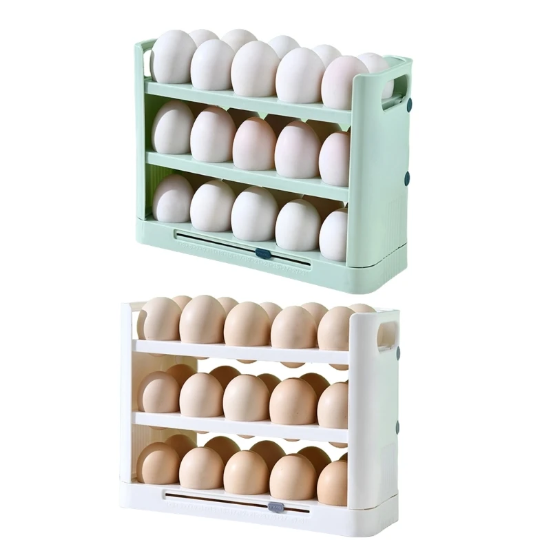 

Контейнер для хранения яиц, большая емкость, лоток для холодильника для яиц для использования в стиле Хо, удобный в использовании, флип-кейсы для хранения свежести яиц в холодильнике