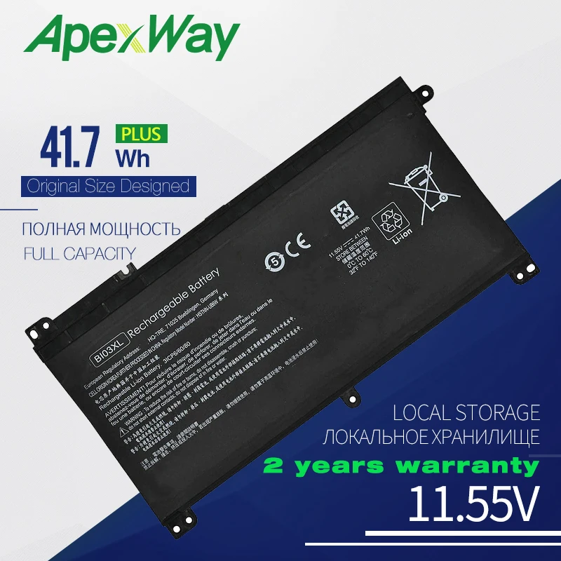 

ApexWay New BI03XL Laptop Battery for HP Pavilion X360 13-U113TU U169TU U100TU HSTNN-UB6W TPN-W118 Stream 14-AX010wm 14-AX020wm