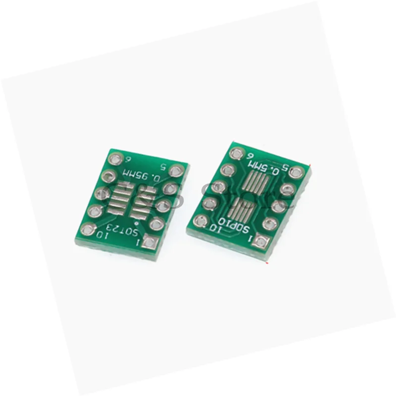 

10pcs SOT23 SOP10 MSOP10 Umax SOP23 to DIP10 Pinboard SMD To DIP Adapter Plate 0.5mm/0.95mm to 2.54mm DIP Pin PCB Board Convert