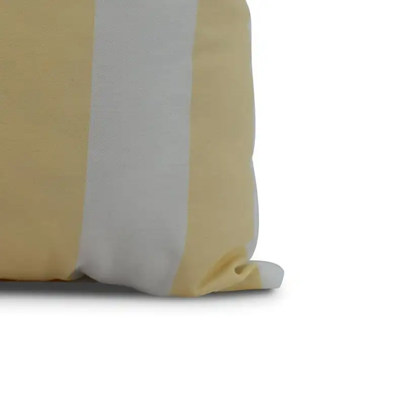 

16" x 16" Rugby Stripe, Stripe Print Outdoor Pillow, Yellow