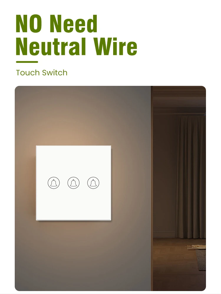 LOGEN стандарт ЕС переключатель дверного звонка стеклянная панель настенный