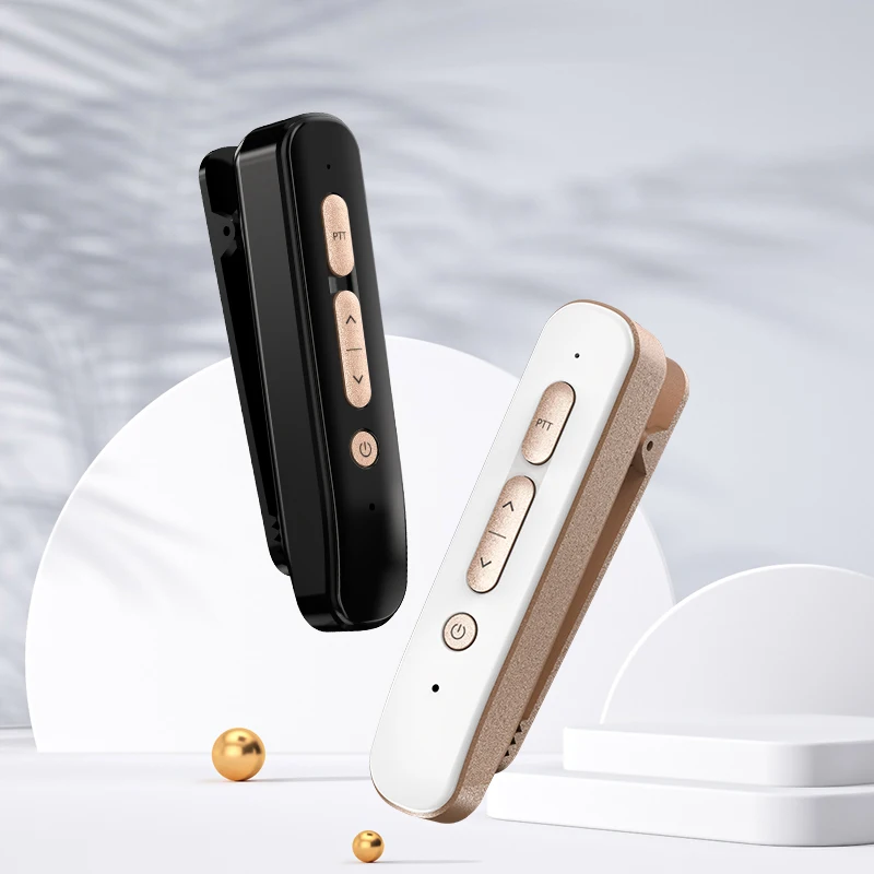 2PCS Mini Walkie Talkie Mini Intercom Mini Interphone Portable Earphone Mini Two Way Radio for Hotel Beauty Salon Restaurant