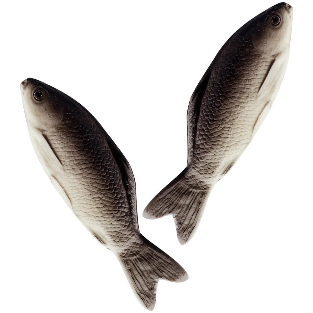 

2Pcs Fish Toys for Ornament Artificial Fish Cushions Decorative Pillows Stuffed Animal Toys